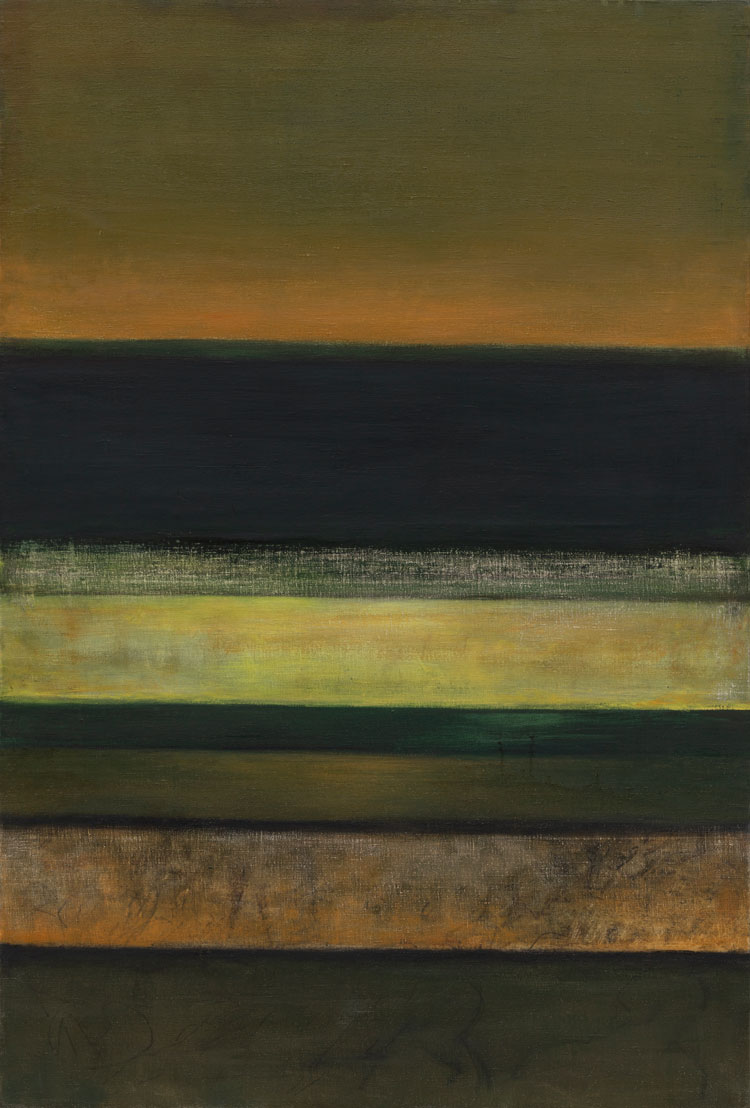 Hedda Sterne. Horizon #3, 1963-65. Oil on canvas, 148.6 x 100.3 cm (58 1/2 x 39 1/2 in). © The Hedda Sterne Foundation Inc, ARS, NY and DACS, London 2019. Courtesy Van Doren Waxter and Victoria Miro.