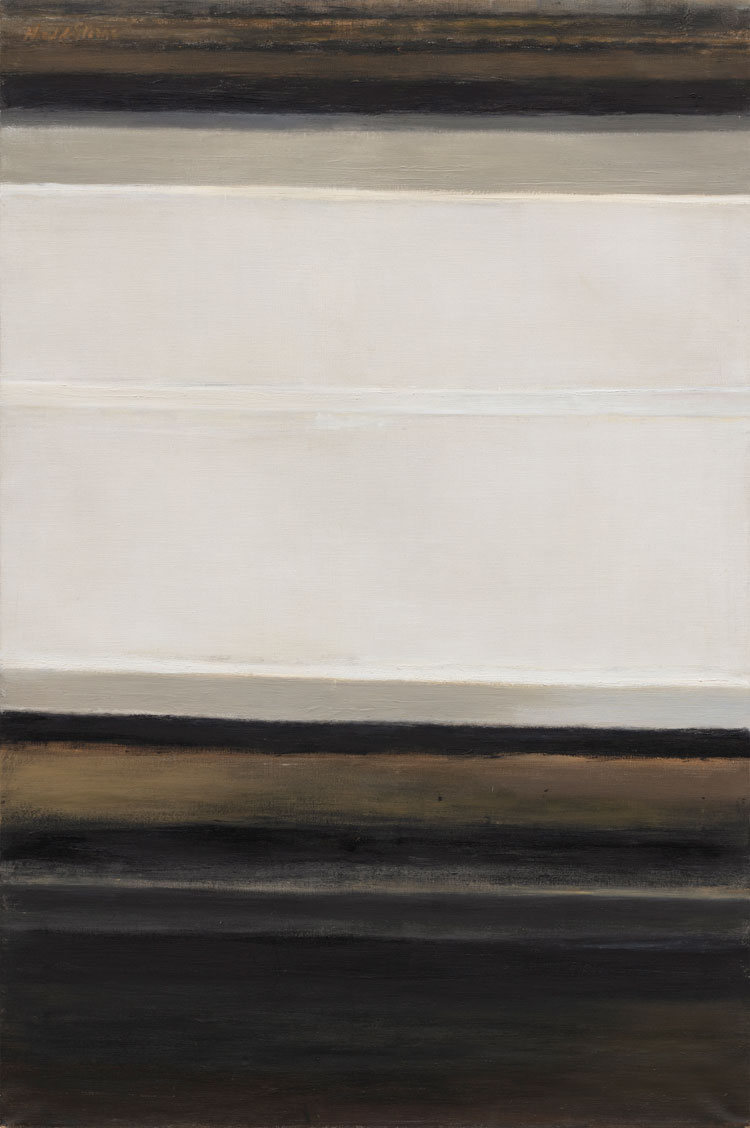Hedda Sterne. Vertical Horizontal #1, 1962. Oil on canvas, 152.4 x 101.6 cm (60 x 40 in). © The Hedda Sterne Foundation Inc, ARS, NY and DACS, London 2019. Courtesy Van Doren Waxter and Victoria Miro.
