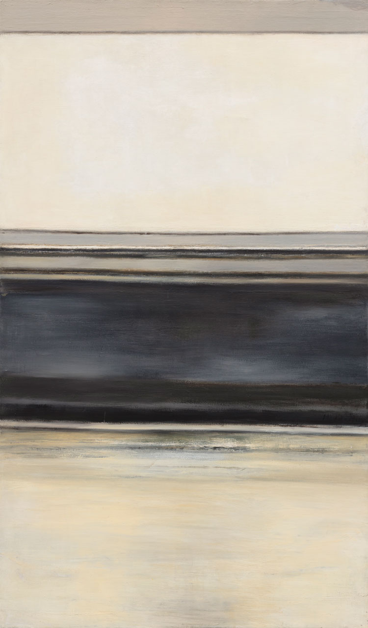 Hedda Sterne. Horizon VI, 1963. Oil on canvas, 215.9 x 127 cm (85 x 50 in). © The Hedda Sterne Foundation Inc, ARS, NY and DACS, London 2019. Courtesy Van Doren Waxter and Victoria Miro.