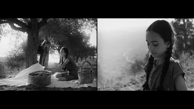 Larissa Sansour and Søren Lind. In Vitro, 2019. 2-channel black and white film, 27 min 44 sec. Courtesy of the artists.