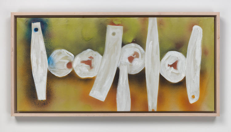 David Smith. Untitled, 1964. Spray enamel on canvas, 37.7 x 80.3 cm (14 7/8 x 31 5/8 in). Photo: Genevieve Hanson. © 2019 The Estate of David Smith / Licensed by VAGA at Artists Rights Society (ARS), NY. Courtesy of the artist and Hauser & Wirth.