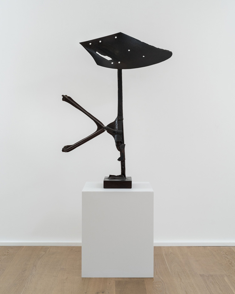 David Smith. Untitled (Study for Agricola I), 1951. Painted steel, 117.5 x 92.7 x 25 cm (46 1/4 x 36 1/2 x 9 7/8 in). Photo: Damian Griffiths. © 2019 The Estate of David Smith / Licensed by VAGA at Artists Rights Society (ARS), NY. Courtesy of the artist and Hauser & Wirth.