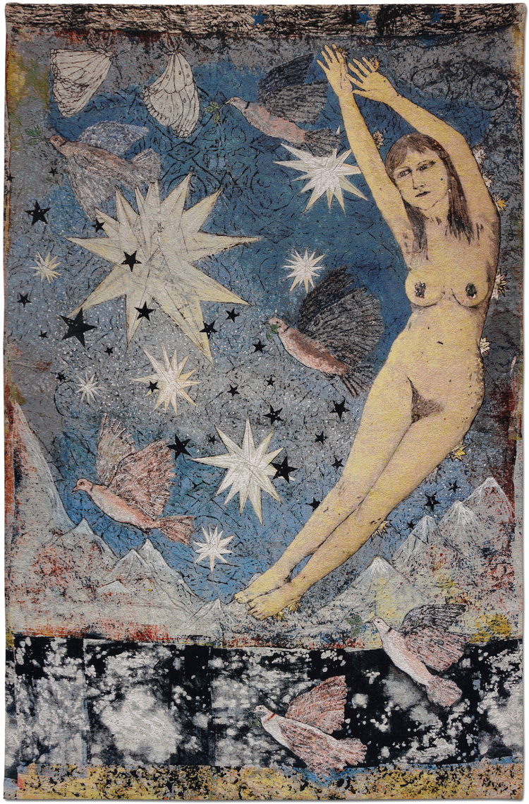 Kiki Smith, Sky, 2012. Jacquard tapestry. © Kiki Smith. Courtesy Timothy Taylor, London/New York and Magnolia Editions.