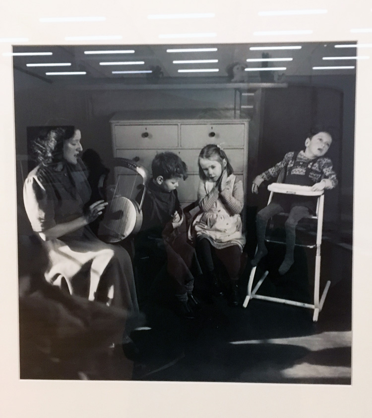 Edith Tudor-Hart, demonstrating an Ultraviolet Light Treatment at the South London Hospital for Women and Children. Installation view, Still Undead: Popular Culture in Britain Beyond the Bauhaus, Nottingham Contemporary, 2019. Photo: Veronica Simpson.