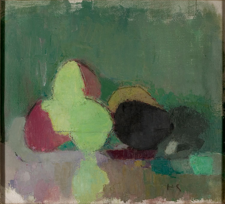 Helene Schjerfbeck. Still Life with Blackening Apples, 1944. Oil on canvas, Didrichsen Art Museum. Photo: Jussi Pakkala.