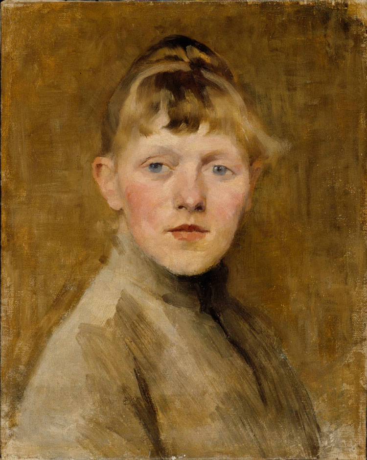 Helene Schjerfbeck. Self-portrait, 1884-85. Oil on canvas, 50 x 41 cm. Friends of Ateneum Collection. Finnish National Gallery / Ateneum Art Museum. Photo: Hannu Aaltonen.