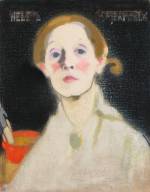 Helene Schjerfbeck. Self-portrait, Black Background, 1915. Oil on canvas, 45.5 x 36 cm. Herman and Elisabeth Hallonblad Collection. Finnish National Gallery / Ateneum Art Museum. Photo: Yehia Eweis.