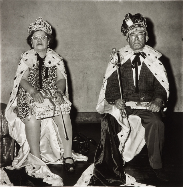 Diane Arbus. The King and Queen of a Senior Citizens' Dance, N.Y.C. 1970, 1970. Photograph, gelatine silver print on paper. 37.2 x 36.9 cm. ARTIST ROOMS National Galleries of Scotland and Tate. Acquired jointly through The d'Offay Donation with assistance from the National Heritage Memorial Fund and the Art Fund 2008. © The Estate of Diane Arbus.