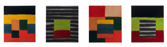 Sean Scully. Human 3, 2018. Oil on aluminium, each panel 215.9 × 190.5 cm. Private collection. © Sean Scully. Photo: courtesy the artist.