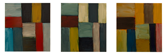 Sean Scully. Arles-Abend-Vincent, 2013. Oil on linen, each panel 149.9 × 139.7 cm. Private collection. © Sean Scully. Photo: courtesy the artist.