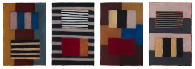 Sean Scully. What Makes Us, 2017. Pastel on paper, each panel 152.4 × 101.6 cm. Private collection. © Sean Scully. Photo: courtesy the artist.