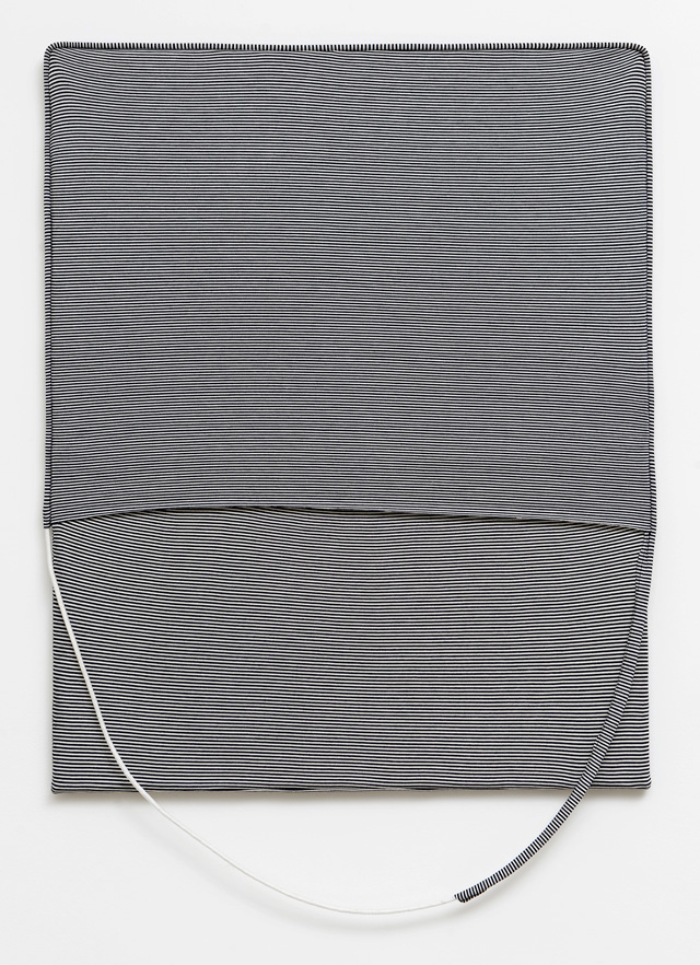 Gerda Scheepers. Pillow Riley 1, 2019. Fabric on canvas, wood, 72 x 58 cm (28 1/3 x 22 4/5 in). Image courtesy the artist; Mary Mary, Glasgow. Photo: Malcolm Cochrane.