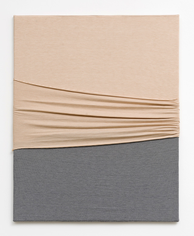 Gerda Scheepers. Pillow Riley 3, 2019. Fabric on canvas, wood, 72 x 58 cm (28 1/3 x 22 4/5 in). Image courtesy the artist; Mary Mary, Glasgow. Photo: Malcolm Cochrane.