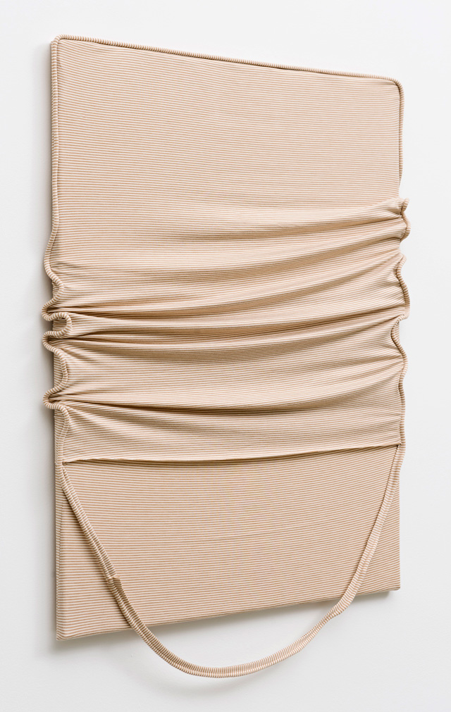 Gerda Scheepers. Pillow Riley 4, 2019. Fabric on canvas, wood, 78 x 62 cm (30 2/3 x 24 2/5 in). Image courtesy the artist; Mary Mary, Glasgow. Photo: Malcolm Cochrane.