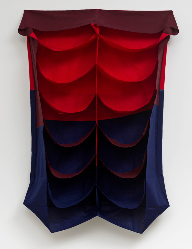 Gerda Scheepers. Shelve for the past, 2019. Fabric, 170 x 90 x 27 cm (67 x 35 2/5 x 10 3/5 in). Image courtesy the artist; Mary Mary, Glasgow. Photo: Malcolm Cochrane.
