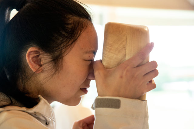 Julianne Swartz. Transfer Objects, 2018. Four multisensory works, Bass wood, optical lens, electronics, composed soundtracks. Commissioned by Grace Farms Foundation, New Canaan. Courtesy of Julianne Swartz Studio, Stone Ridge and Josée Bienvenu Gallery, New York City. Photo: Eva Deitch.