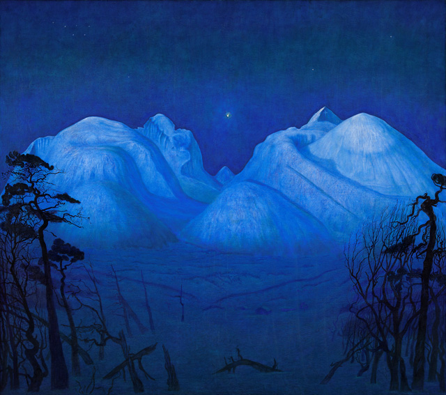 Harald Sohlberg. Winter Night in the Mountains, 1914. The National Museum of Art, Architecture and Design, Norway.