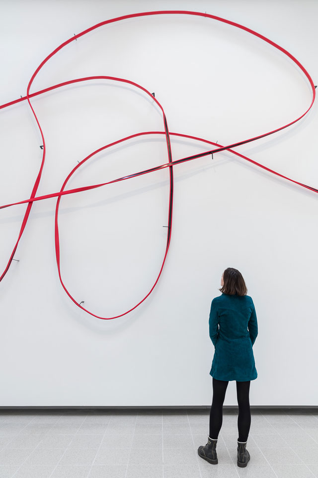 Monika Sosnowska, Handrail, 2016-18. Installation view at Space Shifters © copyright the artist, courtesy Hayward Gallery 2018. Photo: Mark Blower.