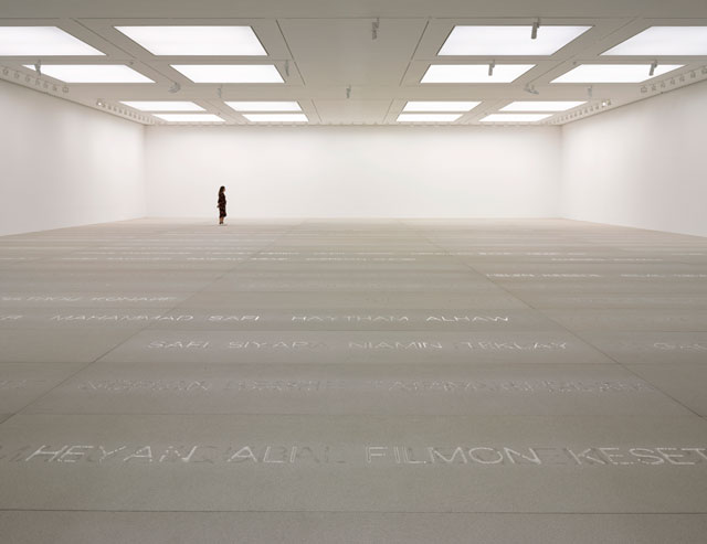 Doris Salcedo, Palimpsest, 2013−17. Installation view, White Cube, Bermondsey, 2018. © the artist. Photo © White Cube.