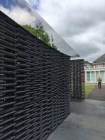 Frida Escobedo’s Serpentine Pavilion 2018, exterior view. Photograph: Veronica Simpson.