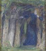 Lizzie Siddal. The Haunted Wood, 1856. Gouache on paper.