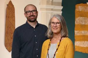 Curator Henry Skerritt and Director Margo Smith.