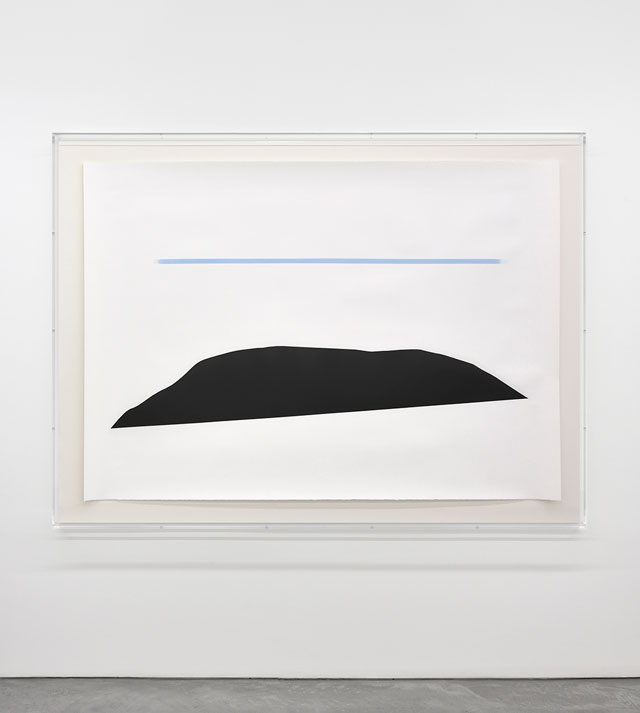 Ettore Spalletti. Monti della Laga, 2016. Pastel powder on paper, 55 1/8 x 77 1/2 in (140 x 197 cm). Photograph: Rebecca Fanuele. Courtesy of the artist and Galerie Marian Goodman Paris.