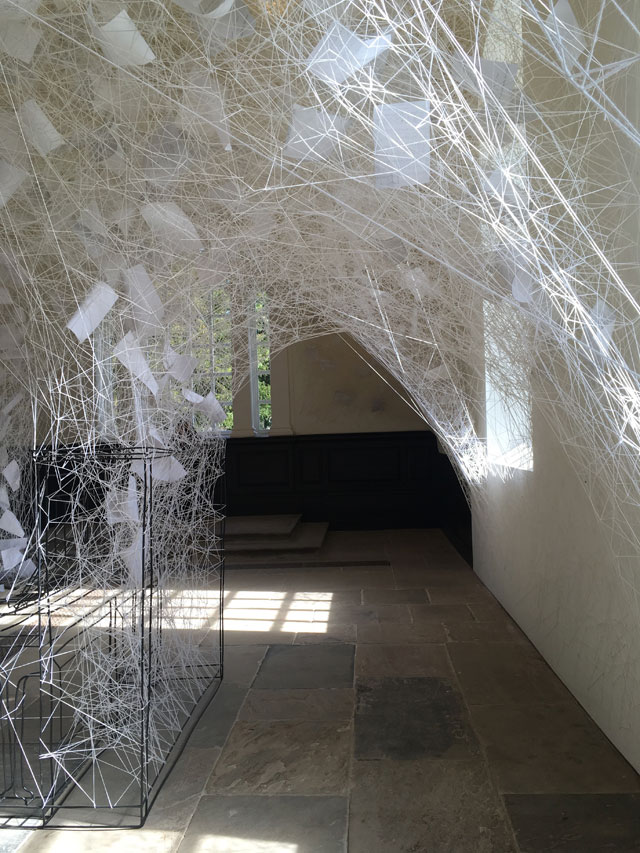 Chiharu Shiota. Beyond Time, 2018. Installation view, sun and shade. Photograph: Veronica Simpson.