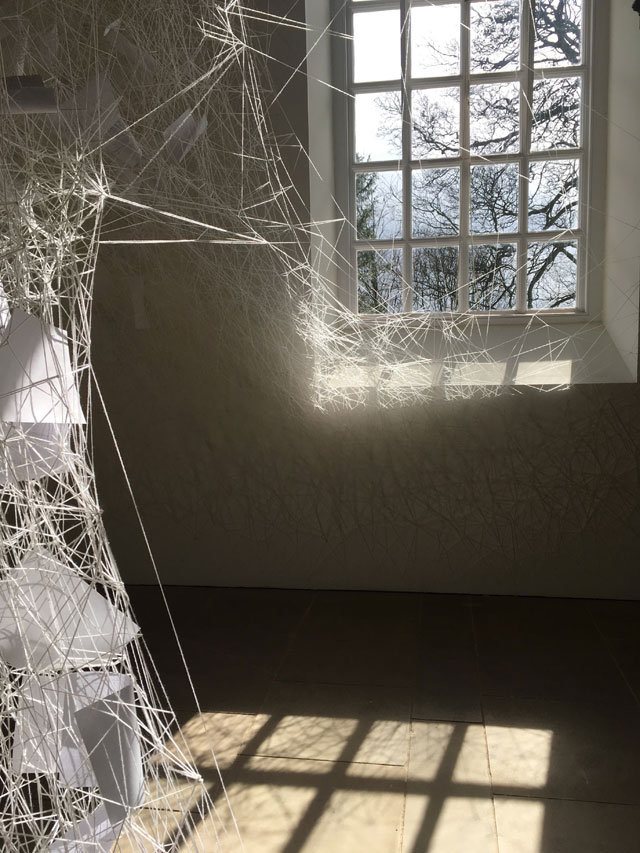 Chiharu Shiota. Beyond Time, 2018. Installation view. Photograph: Veronica Simpson.