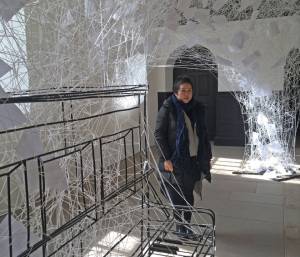 Using 2,000 balls of thread, Chiharu Shiota’s installation of white woollen webbing in the chapel at Yorkshire Sculpture Park drifts up from floor to ceiling, twisting around and drawing you in to the spirit of the place