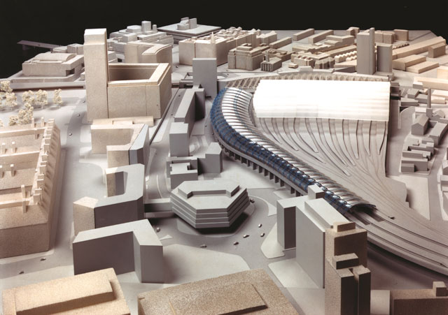 Architectural model of the International Terminal Waterloo, London. Photograph: © Grimshaw.