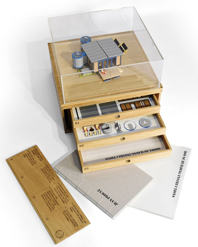 Jean Prouvé House box, comprising 1:30 scale model and 3D contents. Photograph: © Rogers Stirk Harbour + Partners.