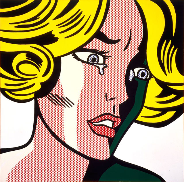 Roy Lichtenstein. Frightened Girl, 1964. Oil and Magna on canvas
48 x 48 in (121.9 x 121.9 cm). Private collection. © The Estate of Roy Lichtenstein.