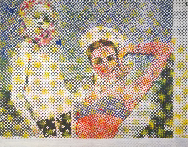 Sigmar Polke. Freundinnen (Girlfriends), 1965/1966. Dispersion paint on canvas, 59 x 74 3/4 in (150 x 190 cm)
Froehlich Collection, Stuttgart. © Estate of Sigmar Polke / DACS, London / VG Bild-Kunst, Bonn, Germany.