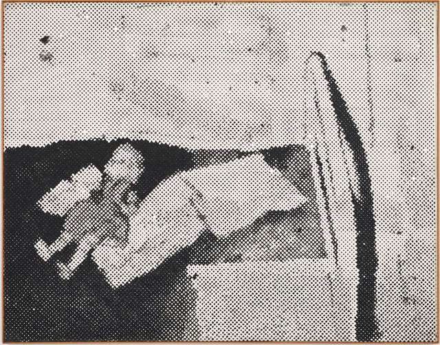 Sigmar Polke. Puppe (Doll), 1965, Acrylic and poster paint on canvas, 49 1/4 x 63 in (125 x 160 cm). Zabludowicz Collection. © Estate of Sigmar Polke / DACS, London / VG Bild-Kunst, Bonn, Germany.