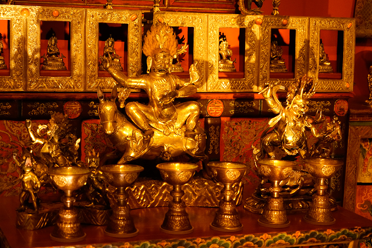 The Tibetan Buddhist Shrine Room from the Alice S. Kandell Collection. Gifts and promised gifts from the Alice S. Kandell Collection to the Arthur M. Sackler Gallery, Smithsonian Institution, Washington, DC. Photograph by Miguel Benavides