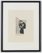 John Stezaker. The Voyeur I (Photoroman), 1976. Collage, 5.94 x 3.7 in (15.1 x 9.4 cm). Courtesy of the artist and Petzel, New York.