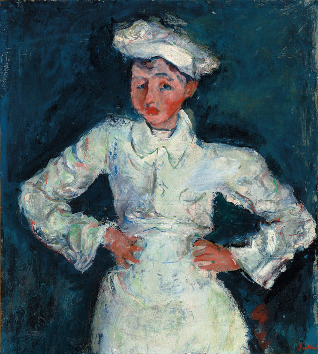 Chaïm Soutine. The Pastry Cook (Le petit pâtissier), 1925, 76.2 cm. The Lewis Collection.