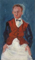Chaïm Soutine. Valet, c1927, 72.4 x 42.5 cm. Private collection.