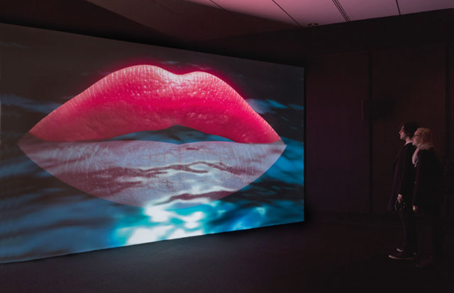 Agnieszka Polska. I Am the Mouth, 2014. HD video, colour, sound, duration: 5:45 mins. Courtesy of Zak, Branicka, Berlin. Exhibition view at Hirshhorn Museum and Sculpture Garden.