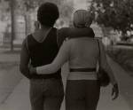 Roy DeCarava. Couple Walking, 1979. Photograph, gelatin silver print on paper, 35.6 x 27.9 cm. © Courtesy Sherry DeCarava and the DeCarava Archives.