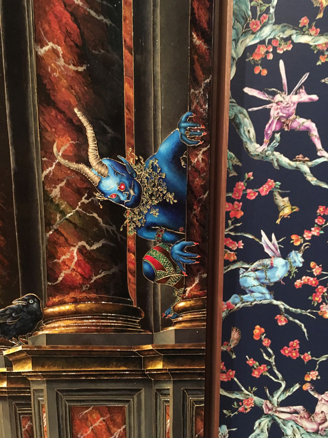 Raqib Shaw. Kashmir Danae (detail). Photograph: Veronica Simpson.