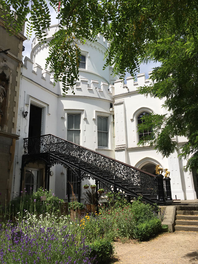 Stairs leading up to the Drawing Room, Strawberry Hill House. Photograph: Veronica Simpson.