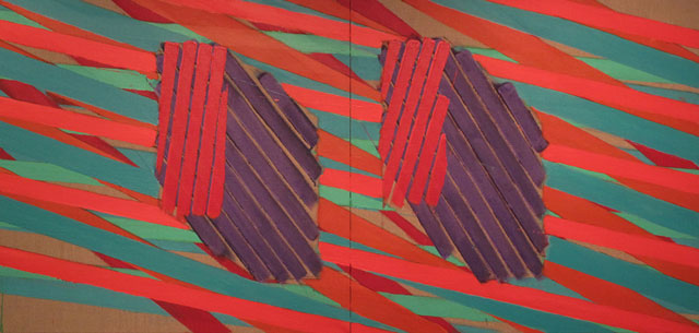 Richard Smith. Double Box, 2010. Acrylic on canvas, 91.5 x 193.04 cm. © Richard Smith Foundation, courtesy Flowers Gallery London and New York.