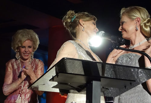 Dame Jillian Sackler (centre), with Ann Nitze (left) and Susan Pillsbury, November 2012.