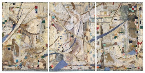 Peter Sacks. Necessity Mandela, 2013-2014. Mixed media. 76 ¾ x 153 ½ in (194.9 x 389.9 cm). SACK-0002. Courtesy of the Artist and the Robert Miller Gallery.