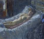 Walter Richard Sickert (1860–1942). <em>Mornington Crescent Nude</em>, 1907. Oil on canvas, 45.7 x 50.8 cm. Copyright