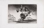 Francisco de Goya. El caballo raptor (The Horse Abductor), 1815-1824. Series: Los Proverbios (The Follies). Etching and Aquatint. © Museum der Moderne Salzburg. Photograph: Rainer Iglar.
