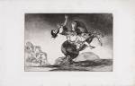 Francisco de Goya. El caballo raptor (The Horse Abductor), 1815-1824. Series: Los Proverbios (The Follies). Etching and Aquatint. © Museum der Moderne Salzburg. Photograph: Rainer Iglar.