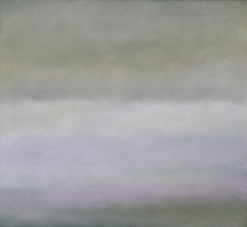 Jon Schueler. <em>Sleat: Winter Blues, III</em>, Romasaig 1974. 29 x 32 inches (o/c 426). (C) Jon Schueler Estate.